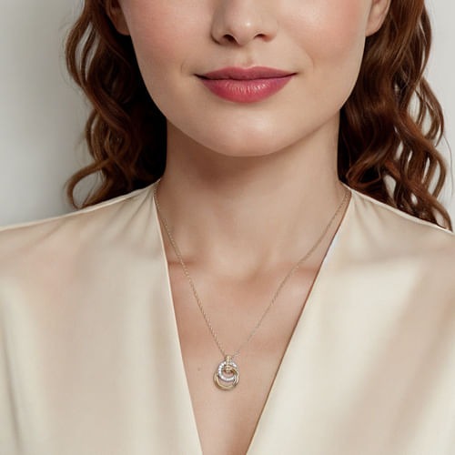 Gabriel & Co. Bujukan Two-Tone Diamond Pendant Necklace (0.26 ct. tw.)