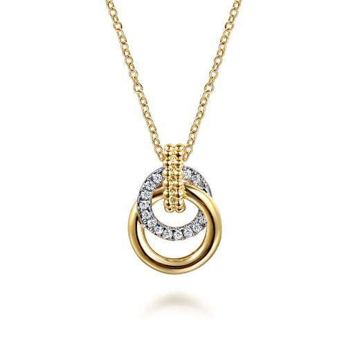 Gabriel & Co. Bujukan Two-Tone Diamond Pendant Necklace (0.26 ct. tw.)
