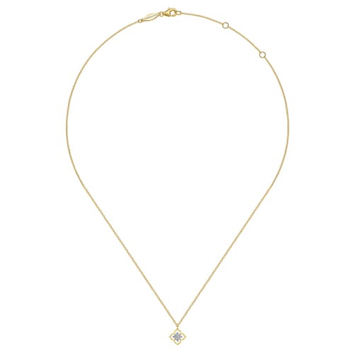 Gabriel & Co. Contemporary Clover Diamond Pendant Necklace
