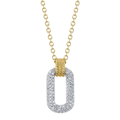 Shy Creation Kate Two-Tone Diamond Necklace (0.19 ct. tw.)