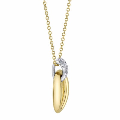 Shy Creation Kate Diamond Oval Necklace (0.04 ct. tw.)