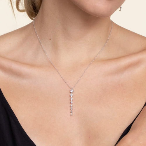 Gabriel & Co. Lusso Graduating Vertical Diamond Bar Necklace (0.48 ct. tw.)
