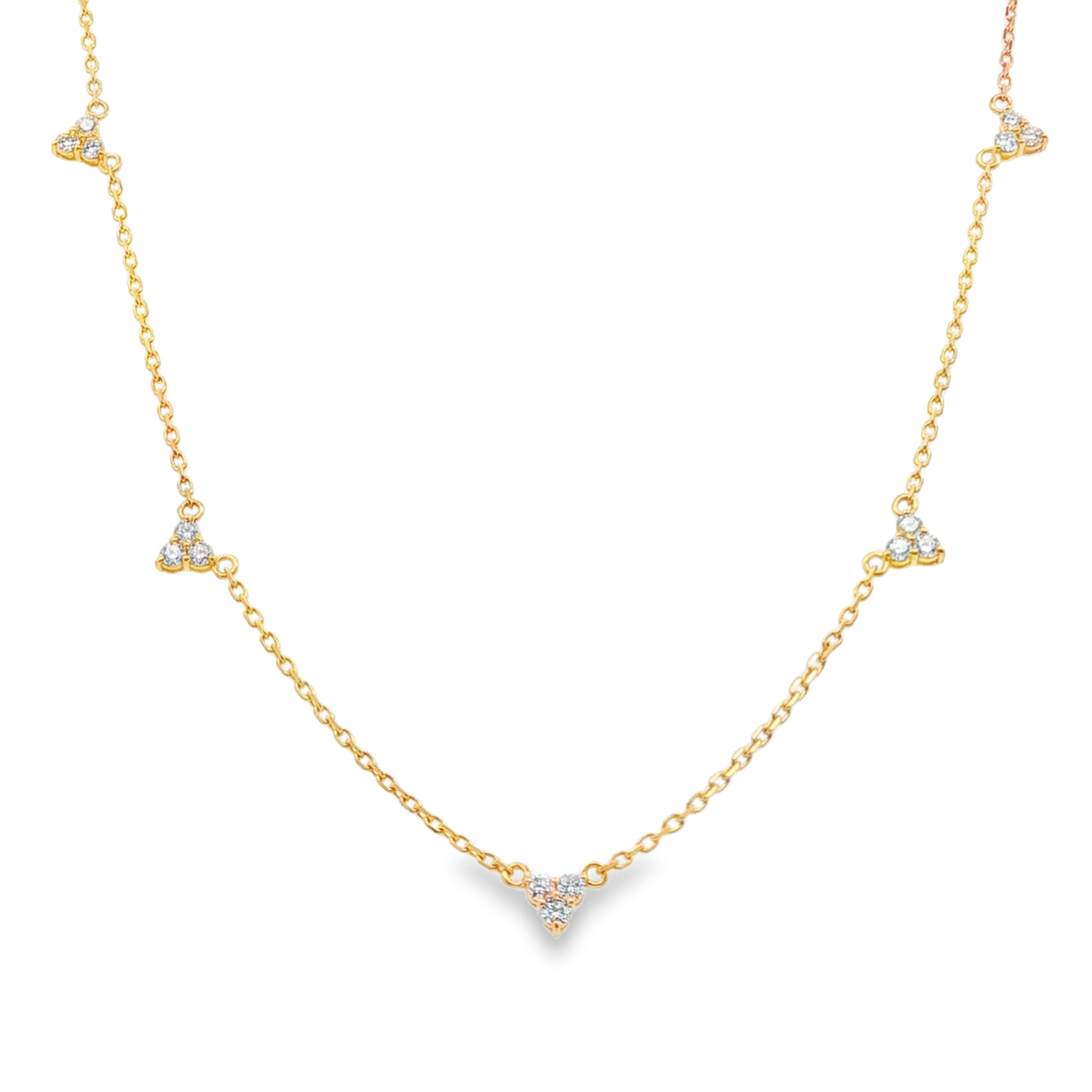 Clara by Martin Binder Tri-Station Diamond Necklace (0.50 ct. tw.)
