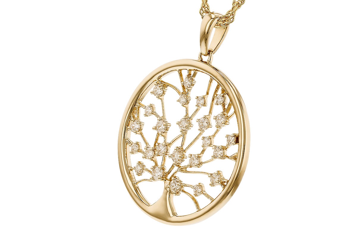 Allison Kaufman Diamond Circle Tree Necklace (0.32 ct. tw.)