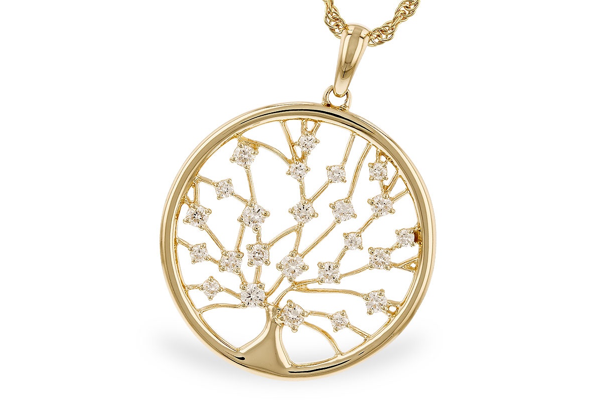 Allison Kaufman Diamond Circle Tree Necklace (0.32 ct. tw.)