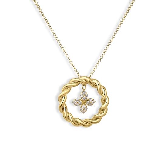 Roberto Coin Love in Verona Diamond Twist Necklace