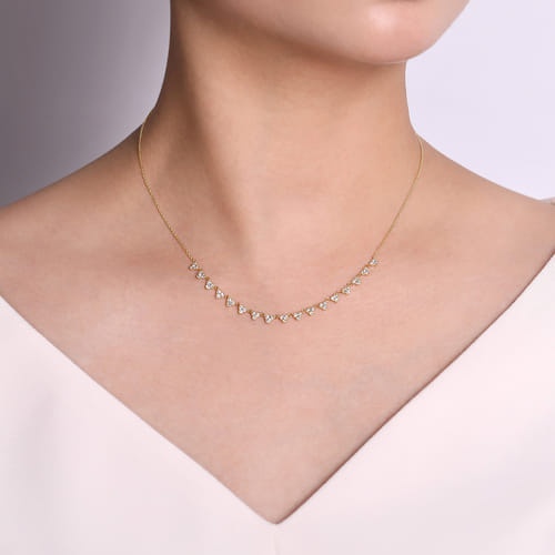 Gabriel & Co. Lusso Droplet Diamond Choker Necklace