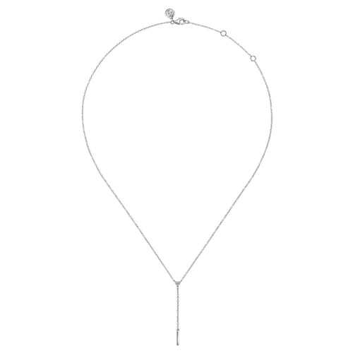 Gabriel & Co. Gaby Contemporary Diamond Y Lariat Link Necklace