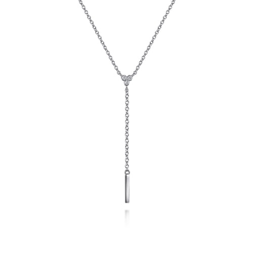 Gabriel & Co. Gaby Contemporary Diamond Y Lariat Link Necklace