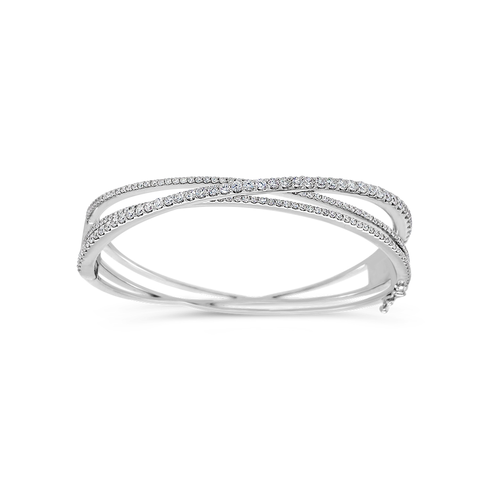 Clara By Martin Binder Diamond Bypass Bangle Bracelet (2.46 Ct. Tw.)