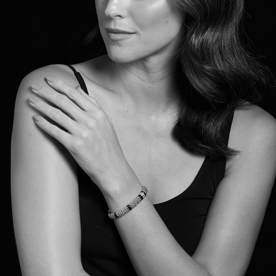 Lagos Black Caviar Diamond Bracelet