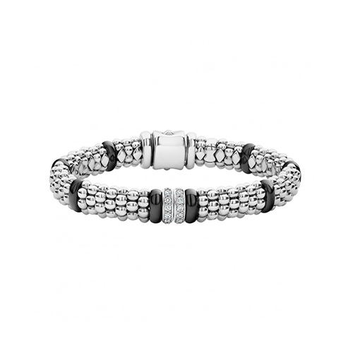 Lagos Black Caviar Diamond Bracelet