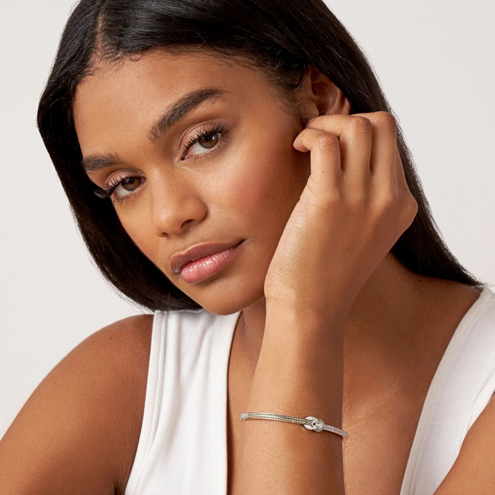 Lagos Newport Knot Diamond Cuff Bracelet