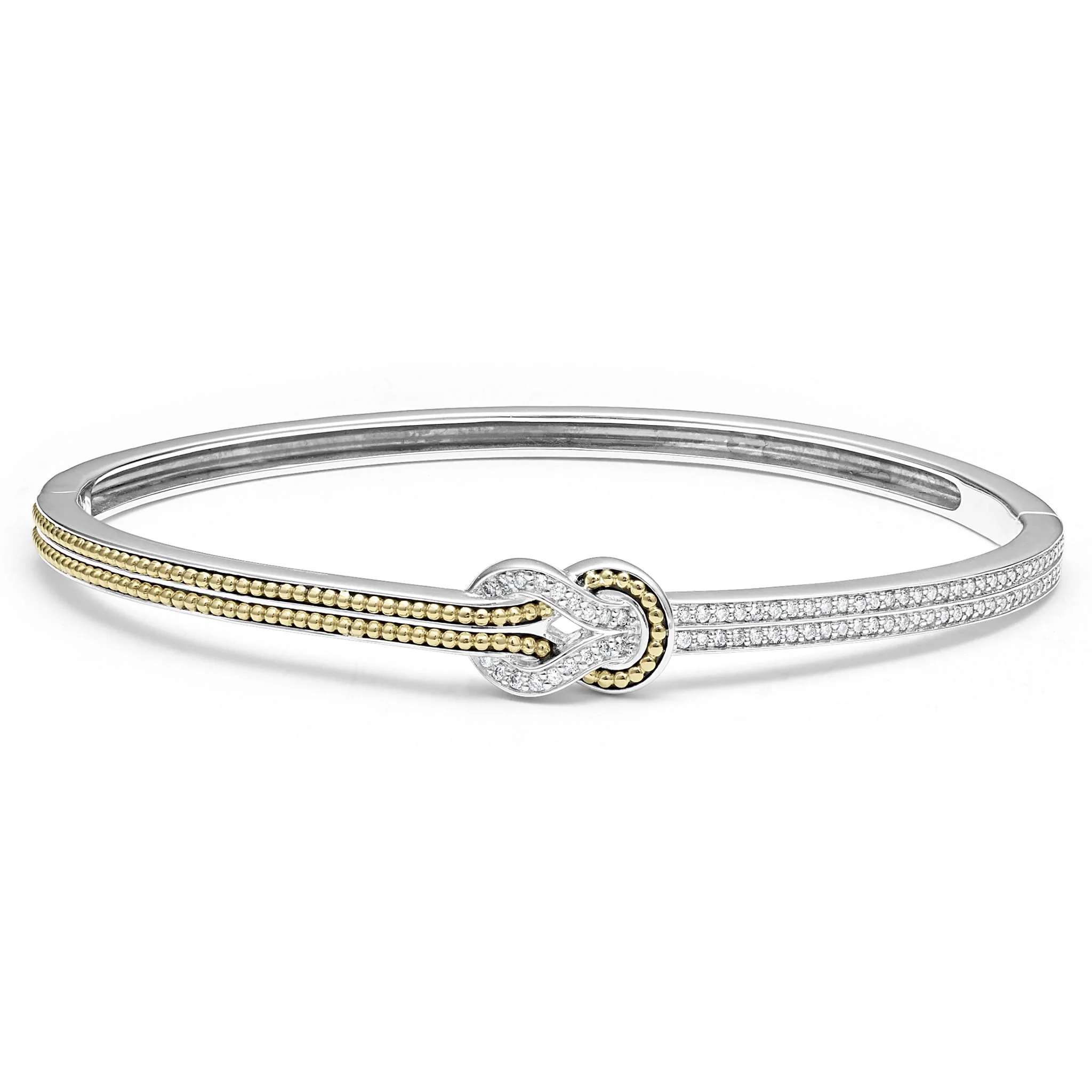 Lagos Newport Knot Diamond Cuff Bracelet