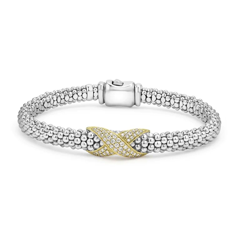 Lagos Embrace Diamond X Caviar Bracelet