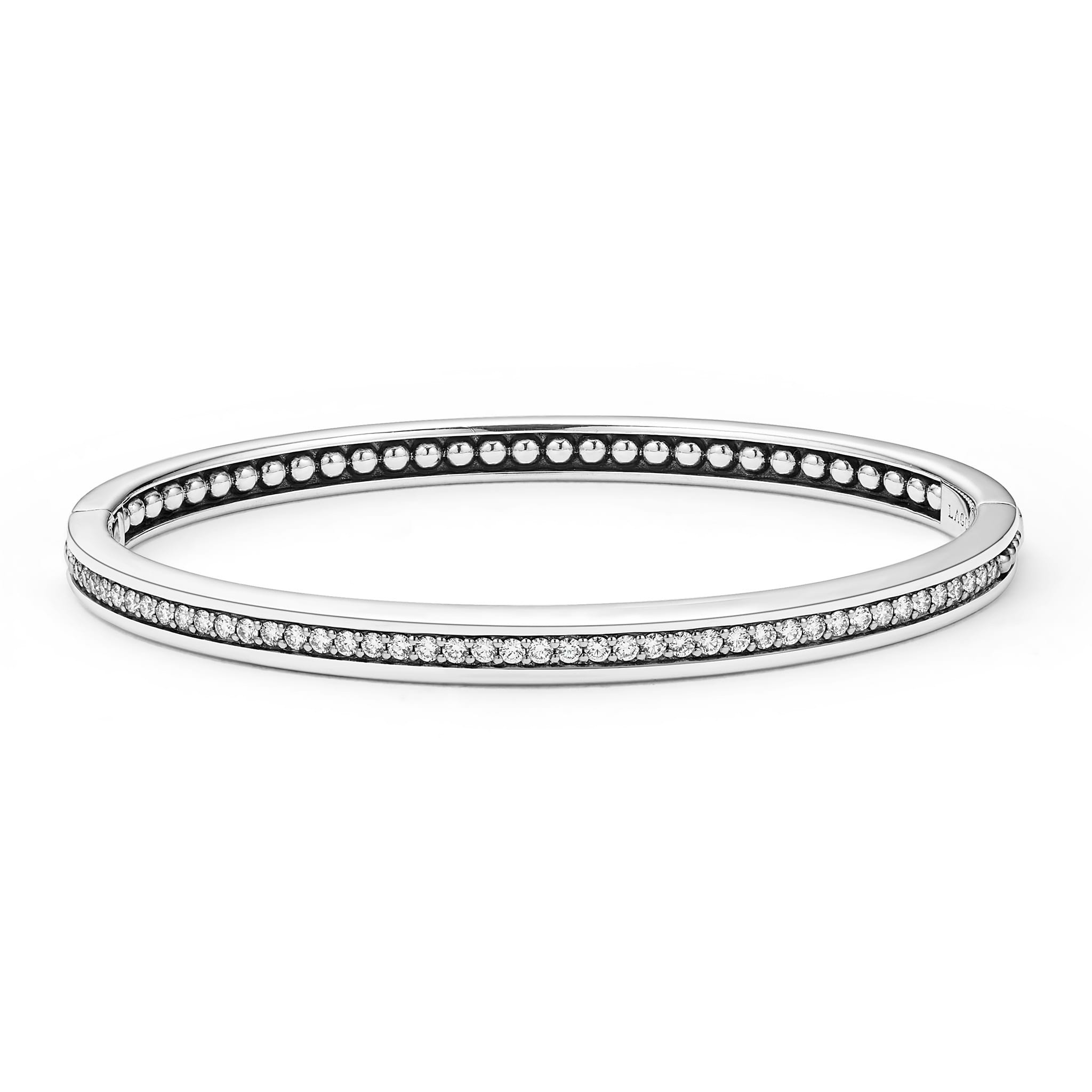 Lagos Caviar Spark 5mm Diamond Bangle Bracelet