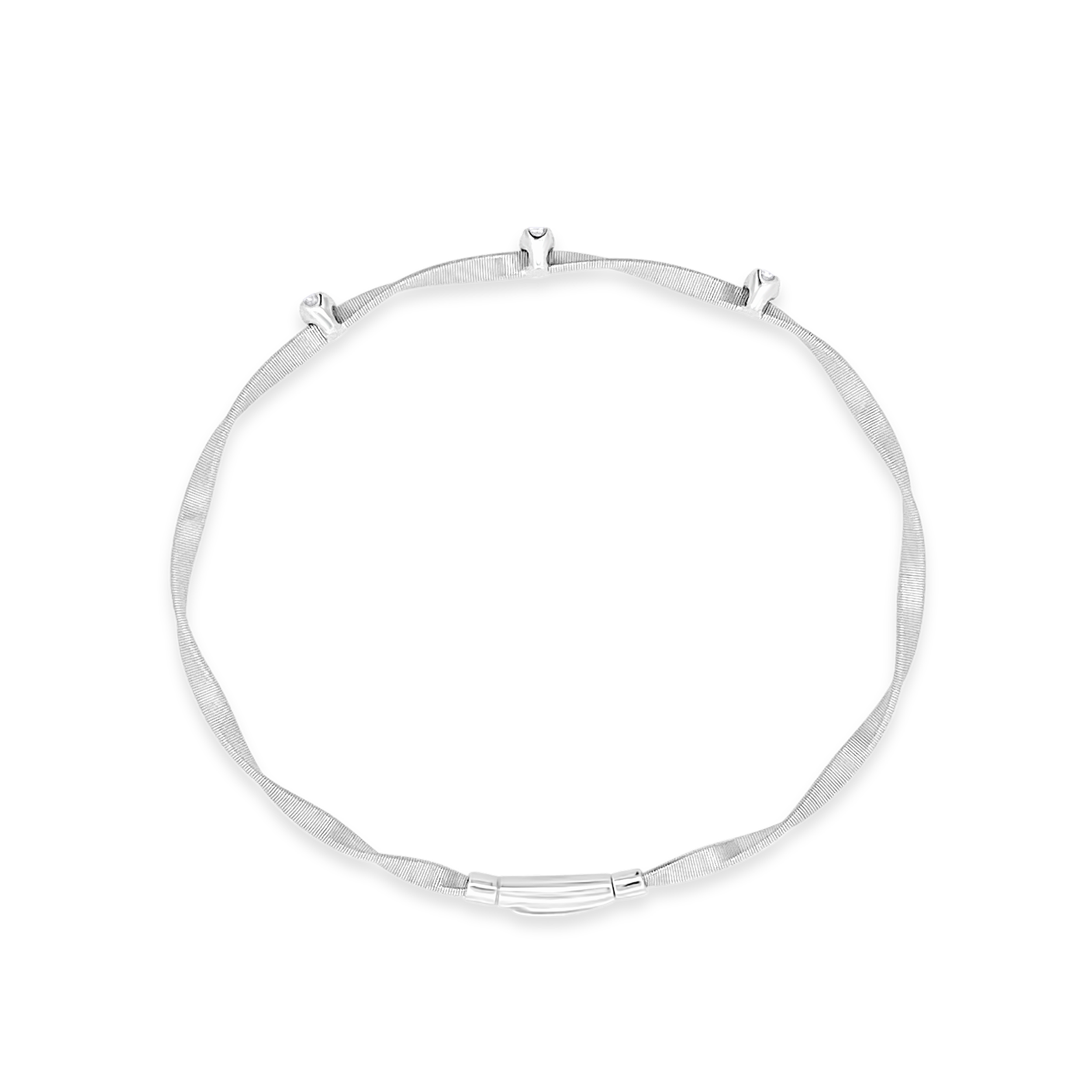 Clara By Martin Binder Twisted Diamond Bangle Bracelet (0.09 Ct. Tw.)