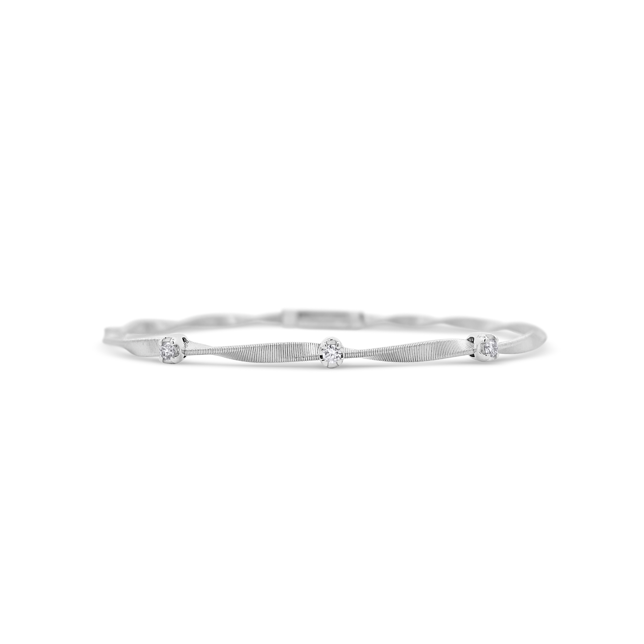 Clara By Martin Binder Twisted Diamond Bangle Bracelet (0.09 Ct. Tw.)