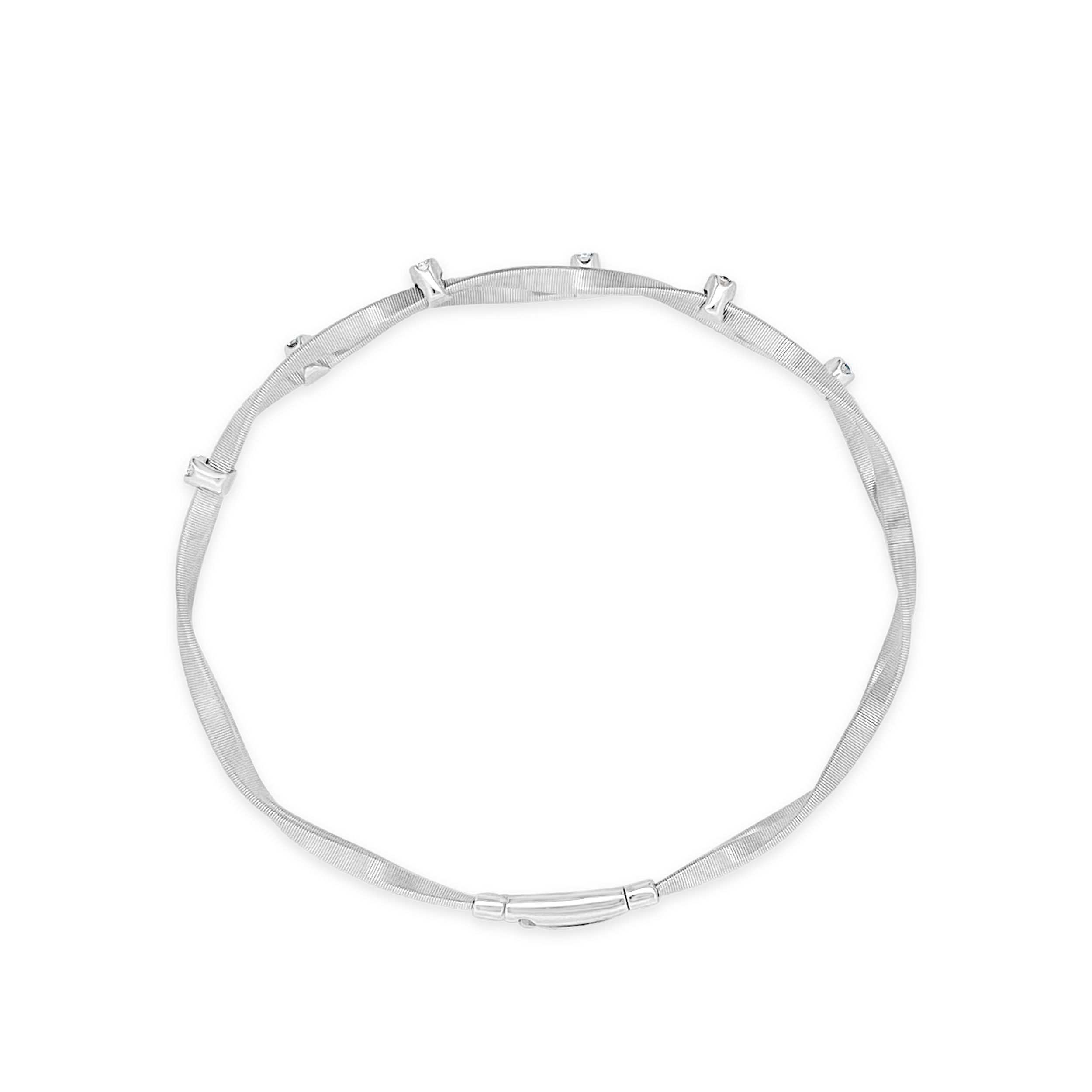 Clara By Martin Binder Twisted Diamond Multi Row Bracelet (0.18 Ct. Tw.)