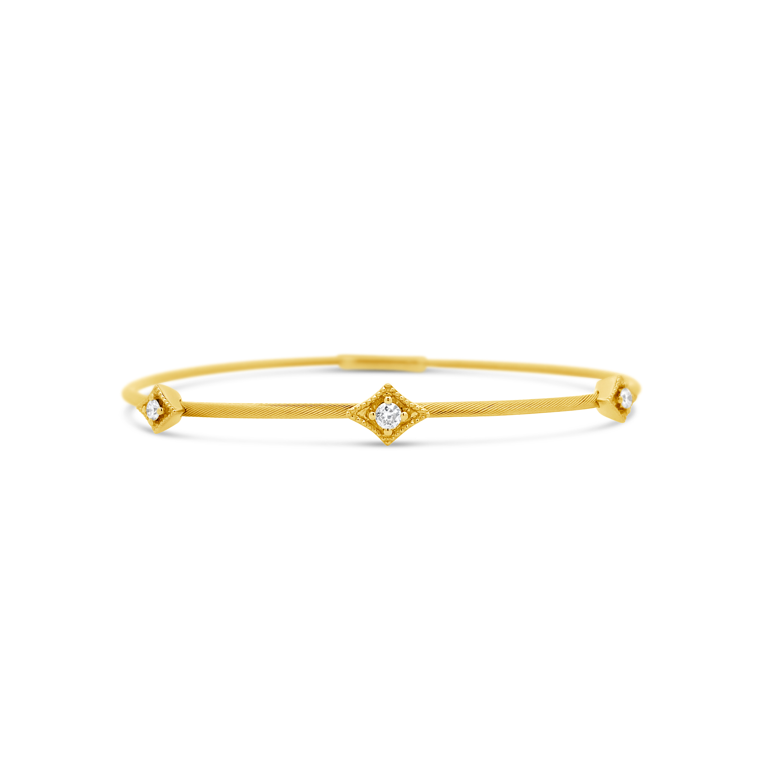 Clara By Martin Binder Square Station Diamond Bracelet (0.12 Ct. Tw.)