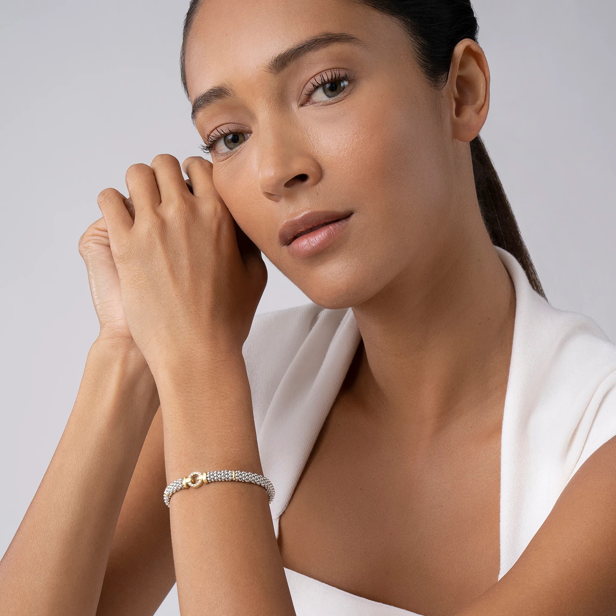 Lagos Enso Single Diamond Circle Bracelet