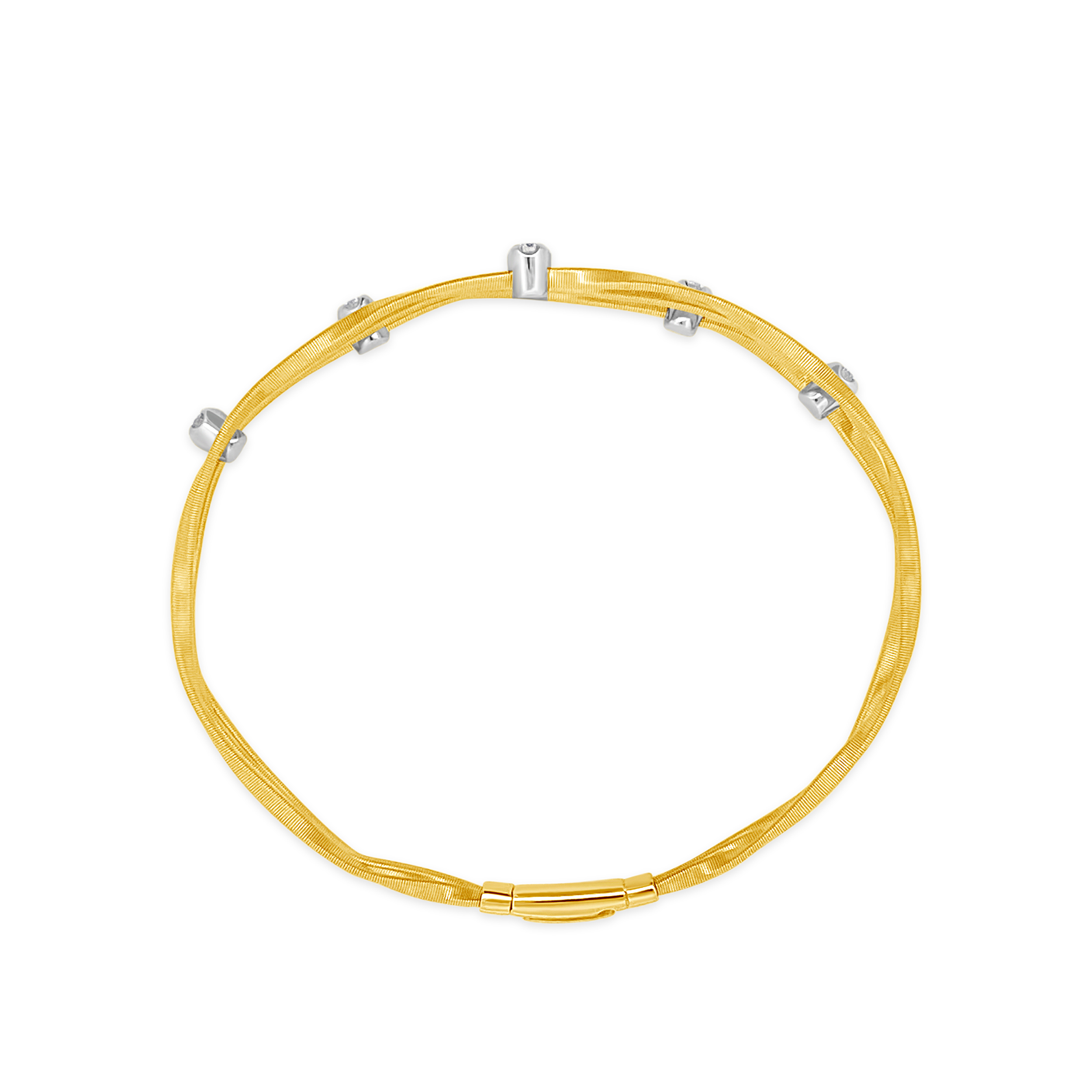 Clara By Martin Binder Three Row Diamond Bangle Bracelet (0.163 Ct. Tw.)