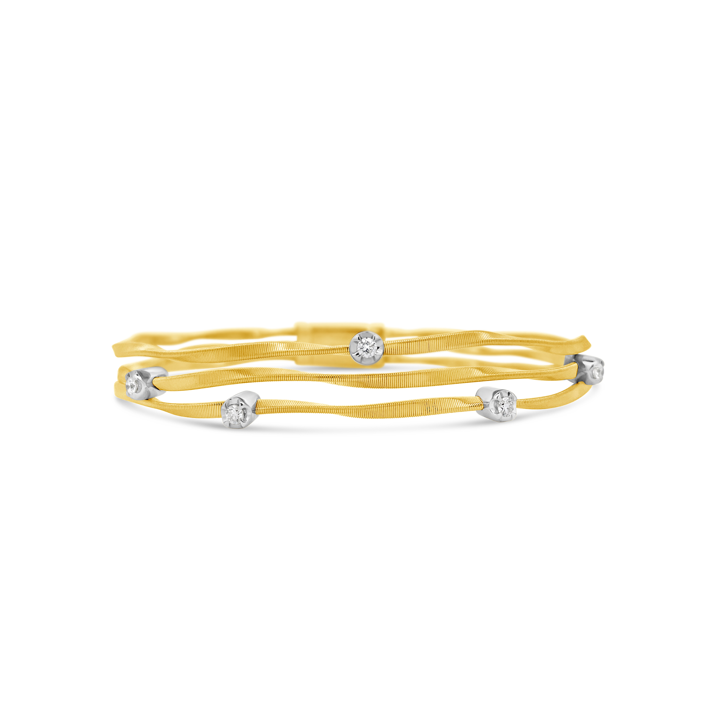Clara By Martin Binder Three Row Diamond Bangle Bracelet (0.163 Ct. Tw.)