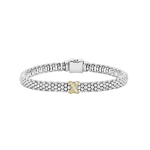 Lagos Caviar Lux Diamond X Bracelet