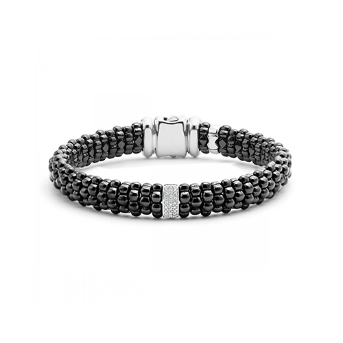 Lagos Black Caviar Diamond Bracelet