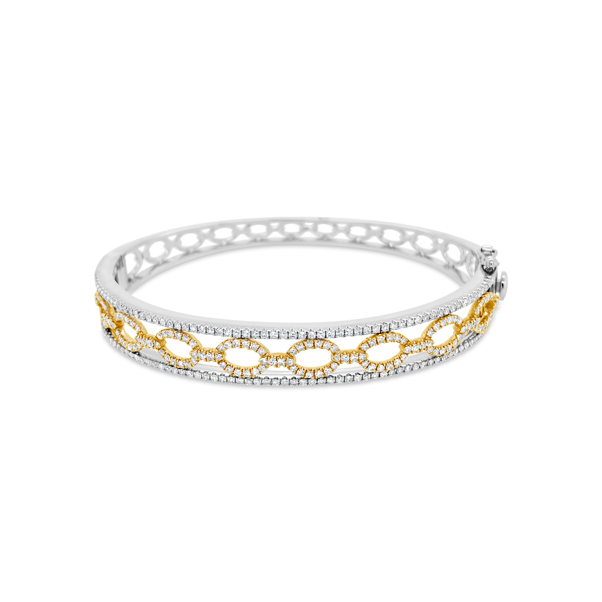 Clara By Martin Binder Two-tone Diamond Bangle Bracelet (1.52 Ct. Tw.)