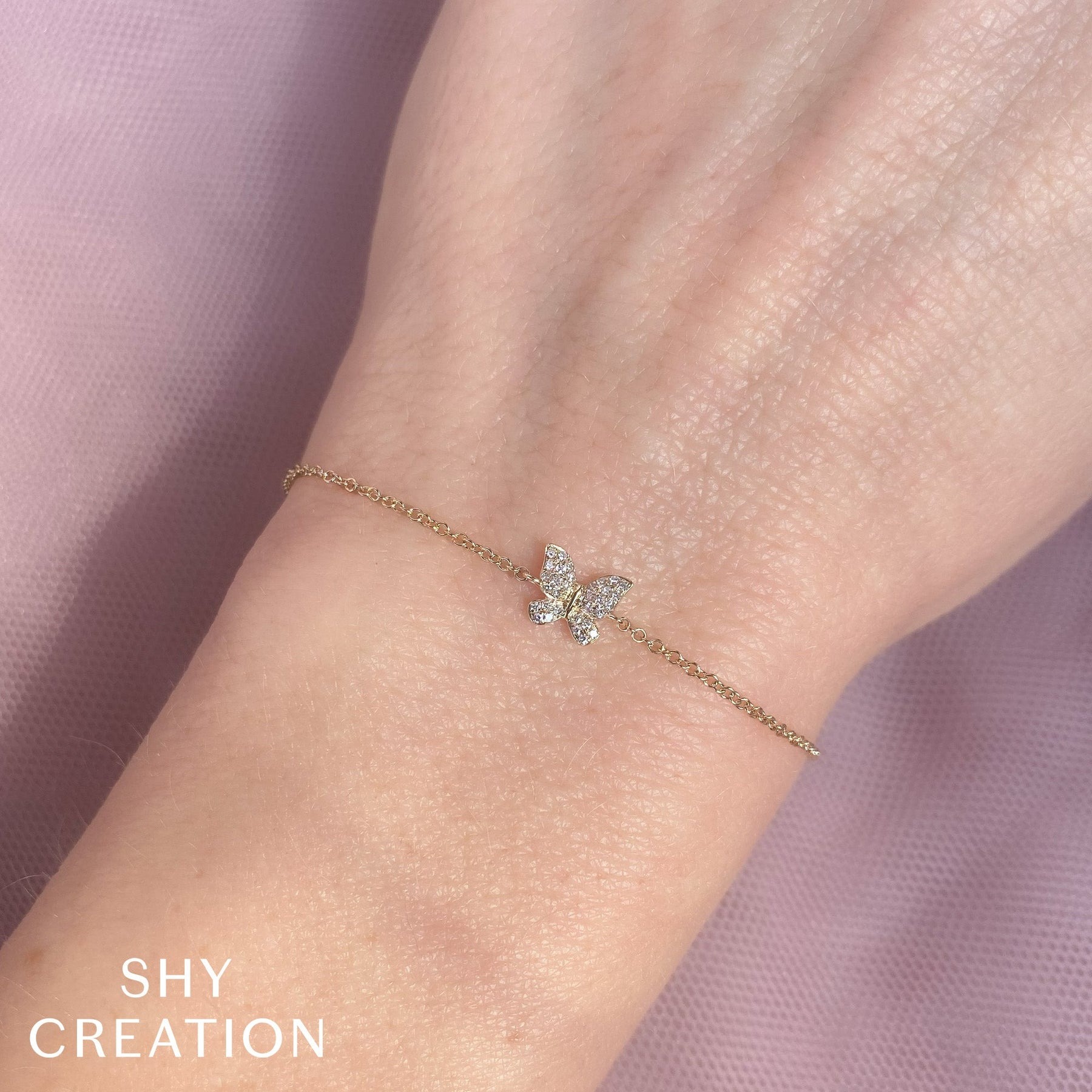 Shy Creation Kate Diamond Butterfly Bracelet