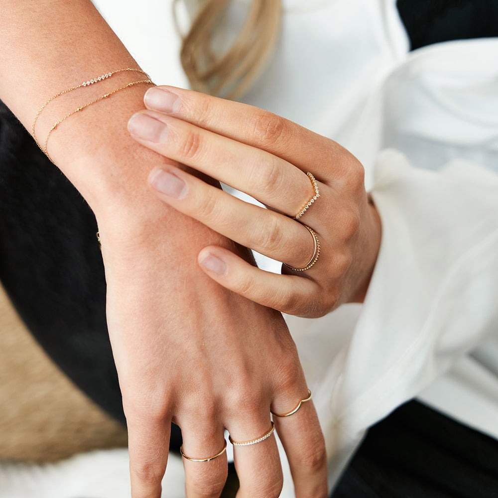 Aurelie Gi Desiree LAB-GROWN Diamond Wishbone Bracelet
