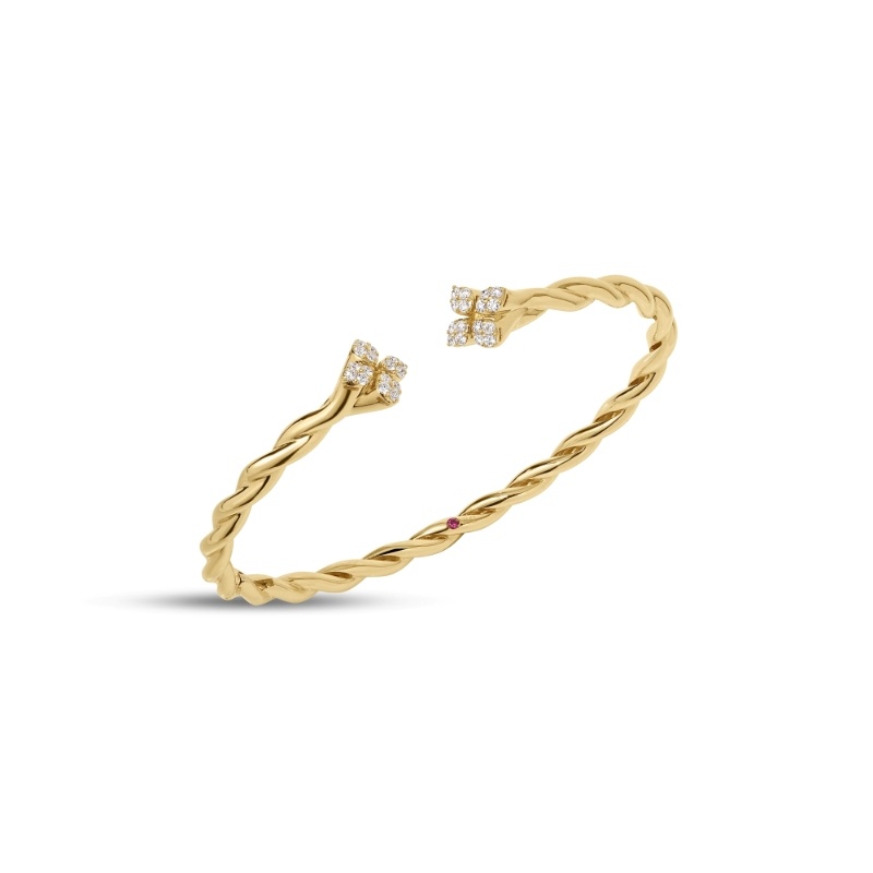 Roberto Coin Love in Verona Diamond Twist Bangle Bracelet