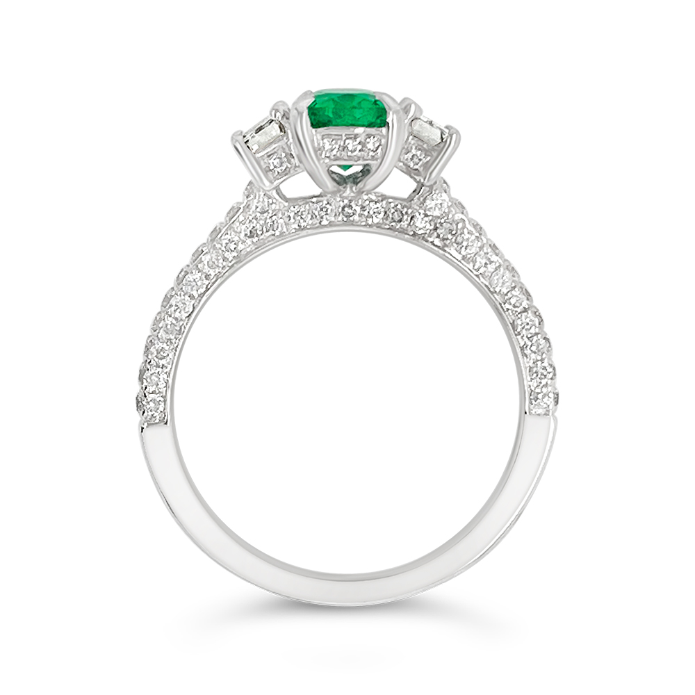 Irisa By Martin Binder Emerald & Diamond Ring (0.85 Ct. Tw. Gemstone)