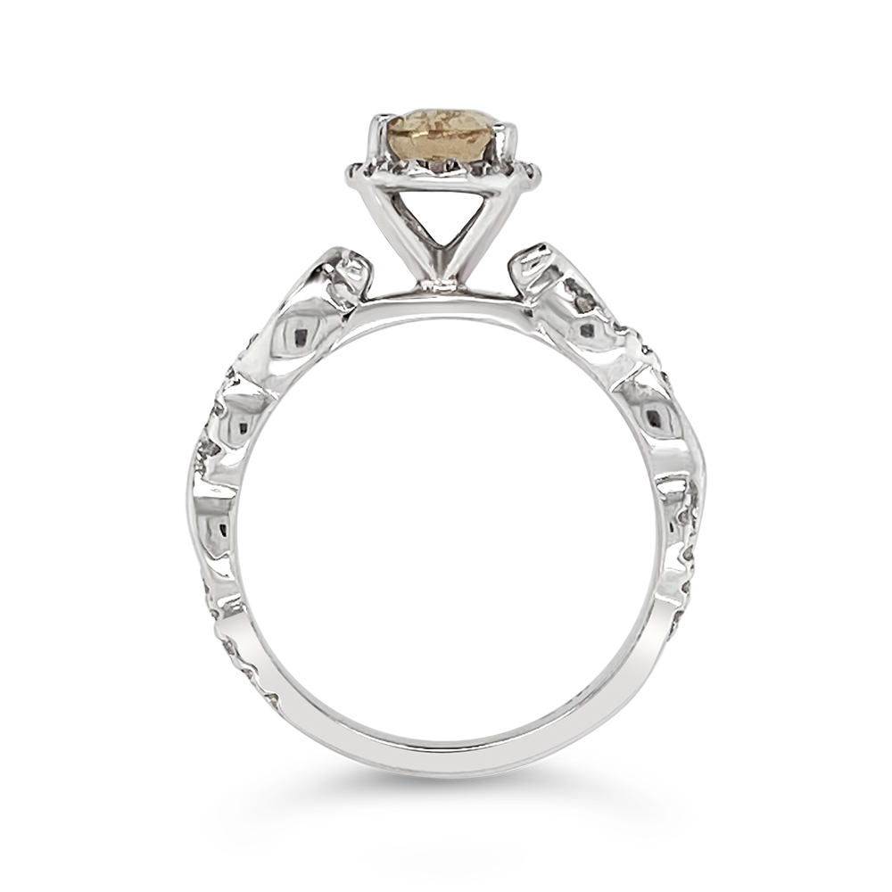 Irisa By Martin Binder Orange Sapphire Engagement Ring (1.17 Ct Gemstone)