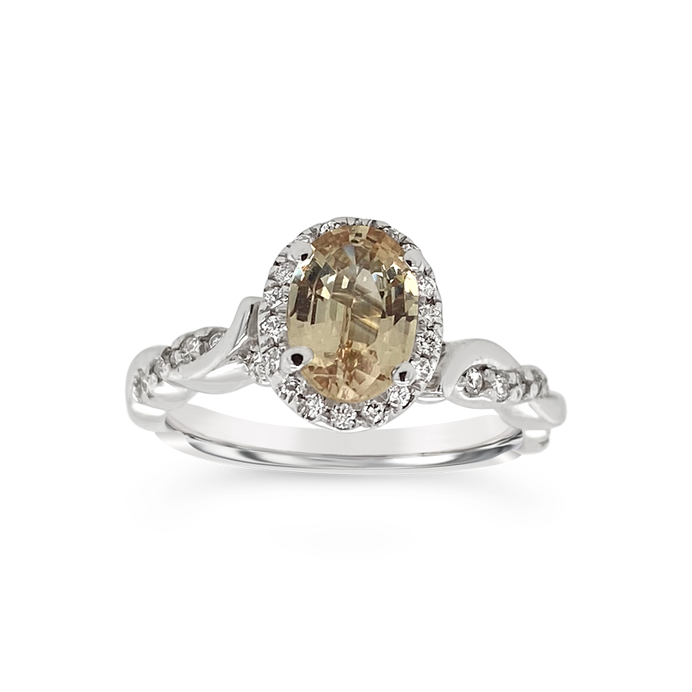 Irisa By Martin Binder Orange Sapphire Engagement Ring (1.17 Ct Gemstone)