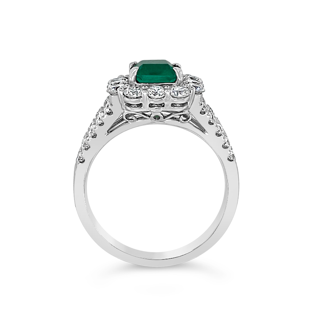 Irisa By Martin Binder Emerald & Diamond Ornate Ring