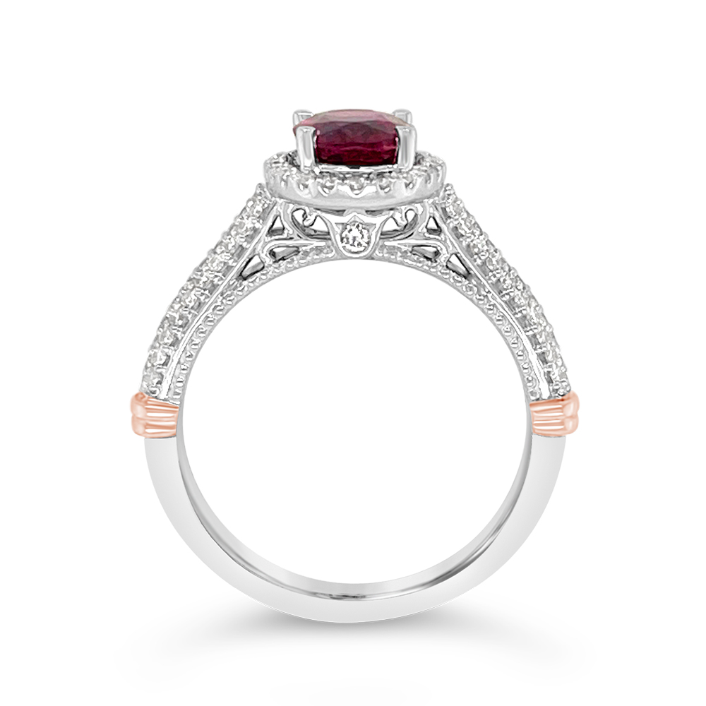 Irisa By Martin Binder Oval Pink Tourmaline & Diamond Ring