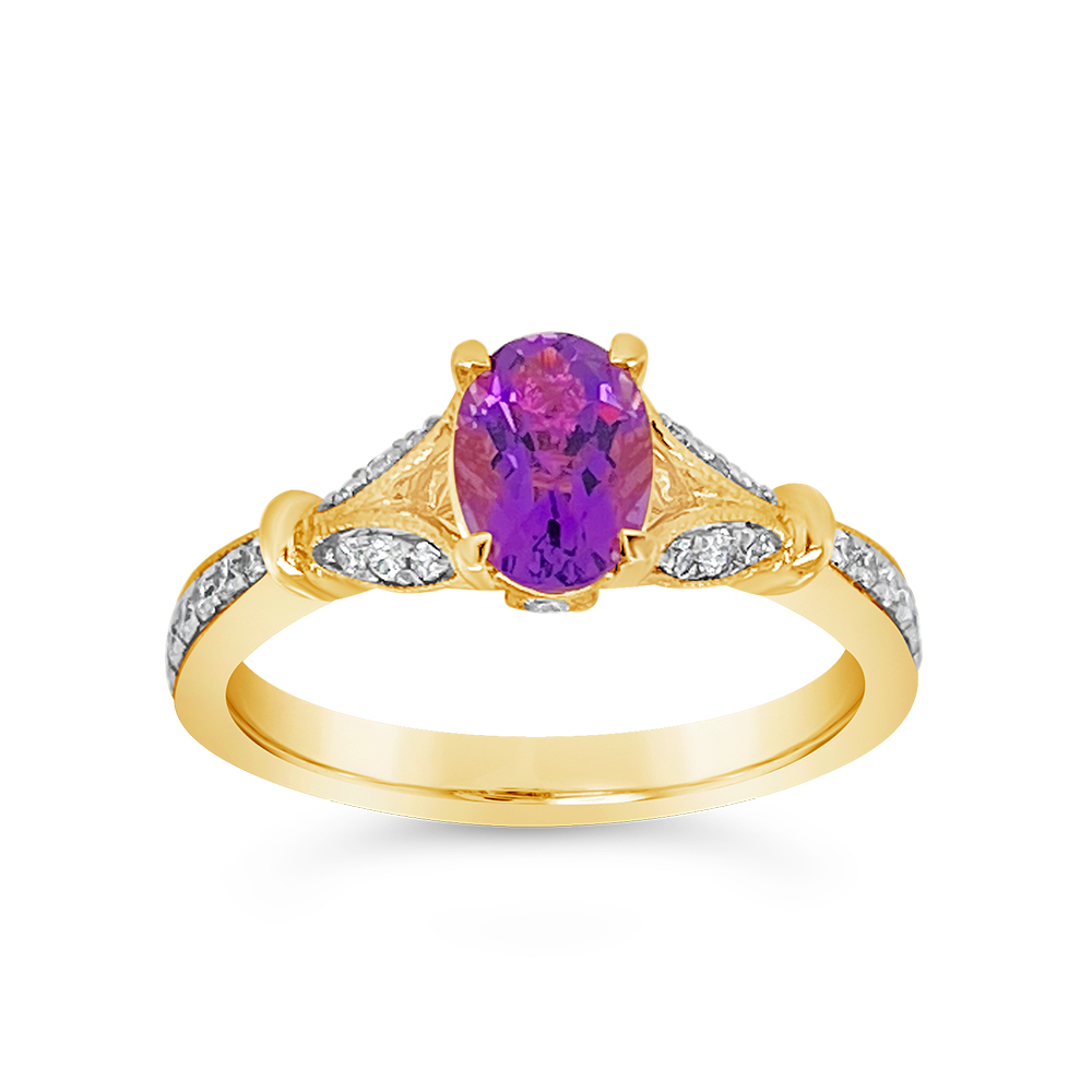 Irisa By Martin Binder Amethyst & Diamond Accent Ring