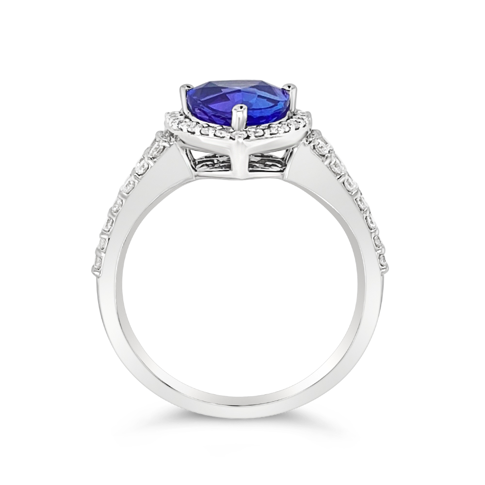 Irisa By Martin Binder Trillion Tanzanite & Diamond Ring