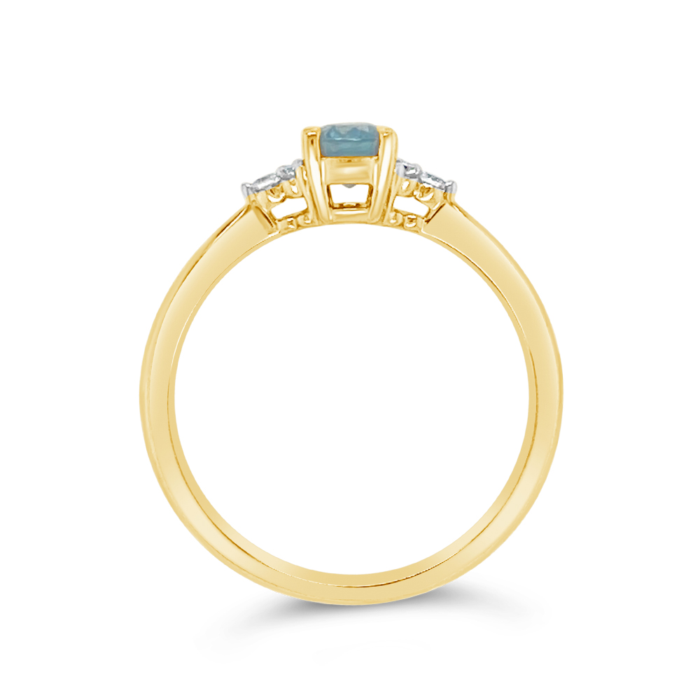 Irisa By Martin Binder Blue Zircon & Diamond Accent Ring