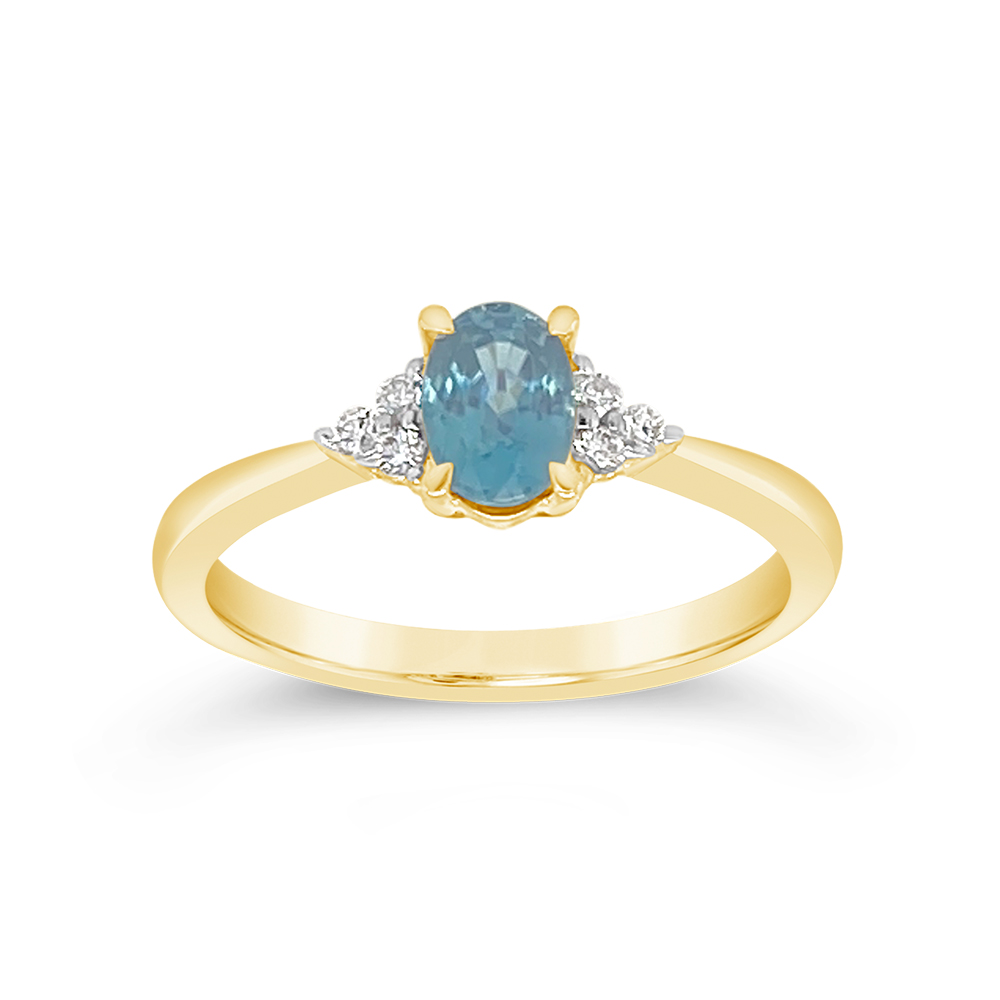 Irisa By Martin Binder Blue Zircon & Diamond Accent Ring
