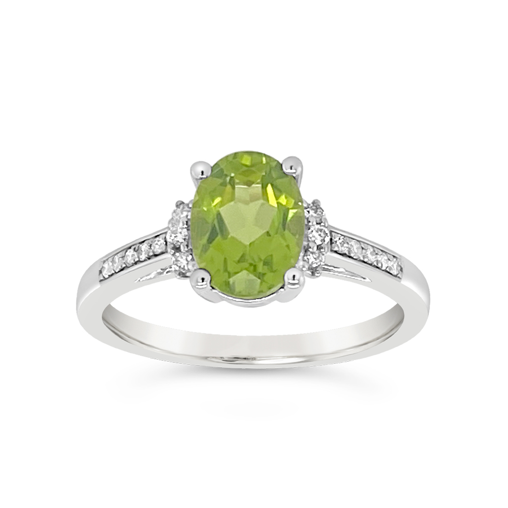 Irisa By Martin Binder Oval Peridot & Diamond Ring
