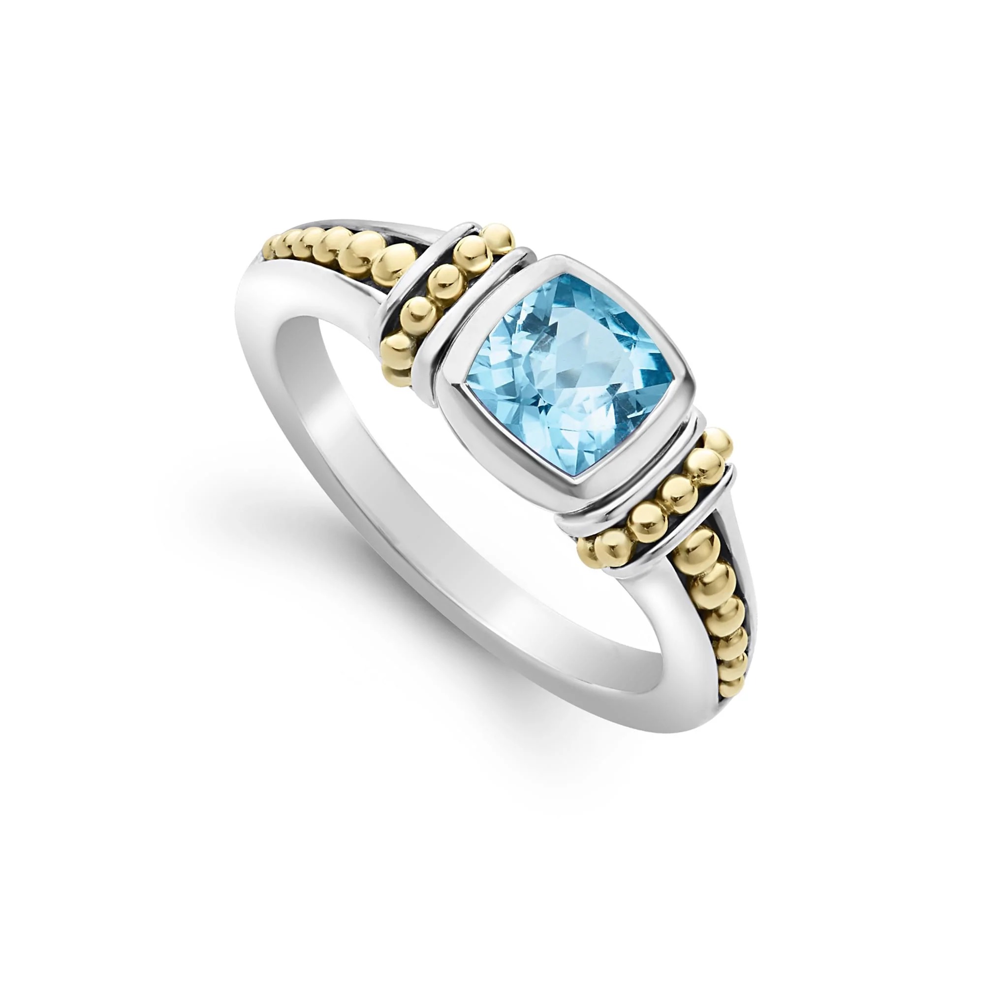 Lagos Caviar Color Swiss Blue Topaz Ring