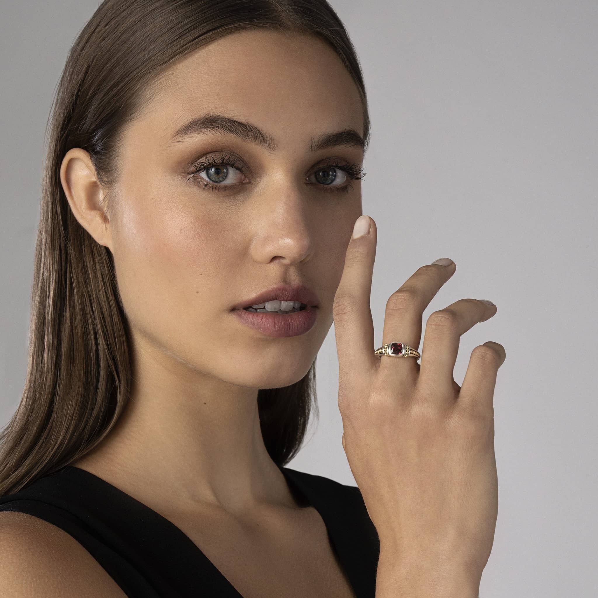 Lagos Caviar Color Rhodolite Garnet Ring