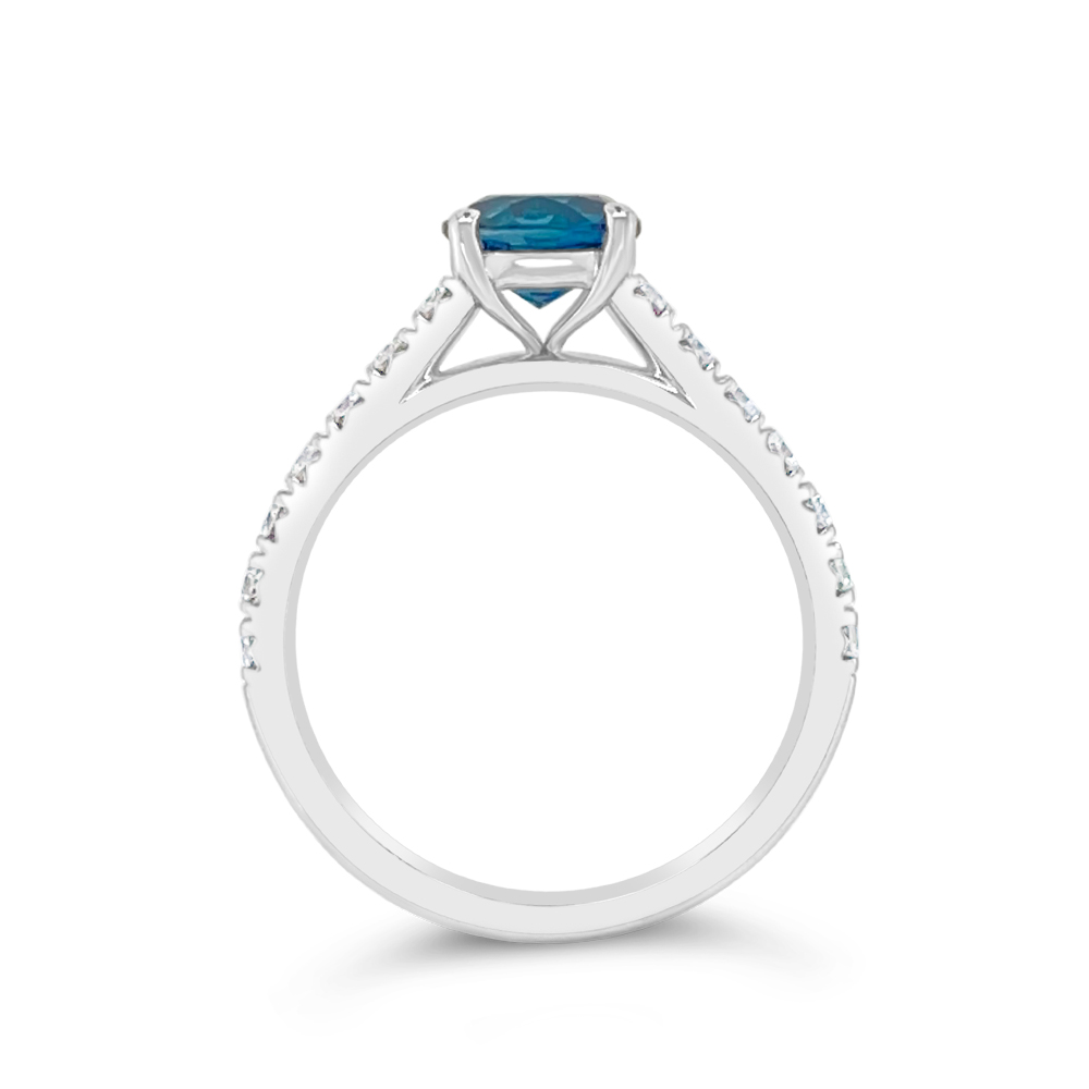 Irisa By Martin Binder London Blue Topaz & Diamond Ring