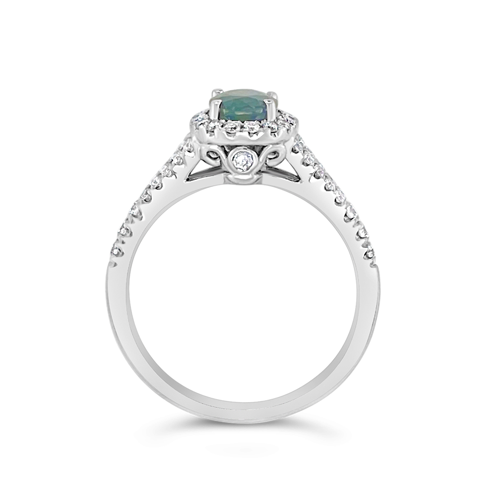 Irisa By Martin Binder Alexandrite & Diamond Open Shoulder Ring
