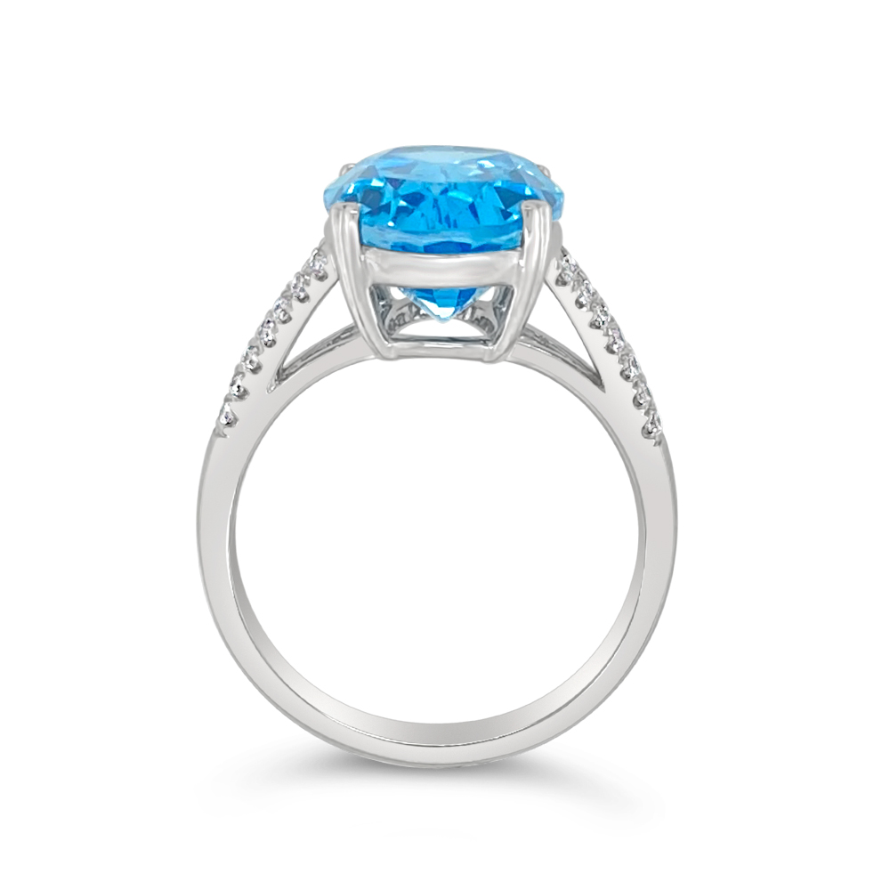 Irisa By Martin Binder Blue Topaz & Diamond Statement Ring