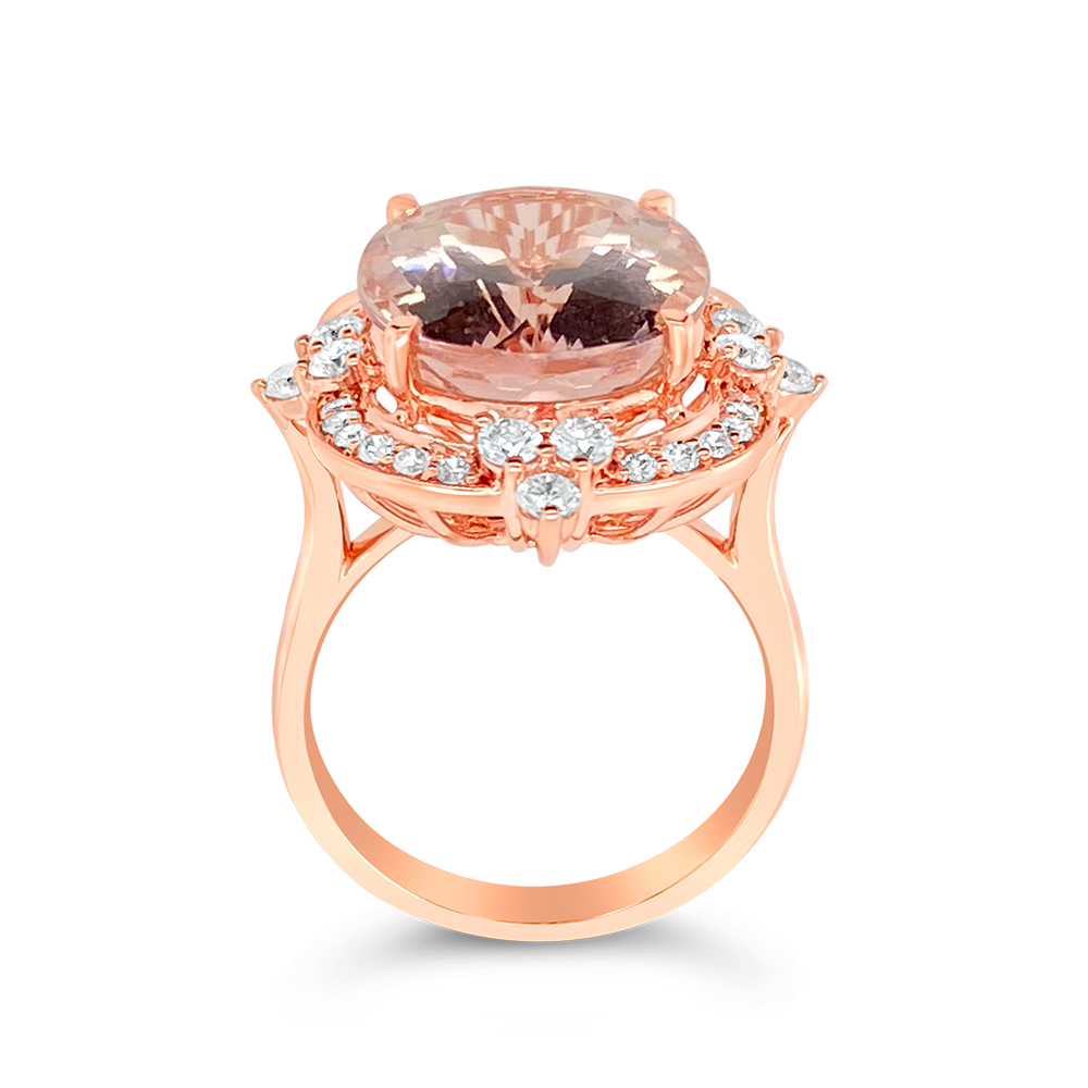 Irisa By Martin Binder Morganite & Diamond Statement Ring