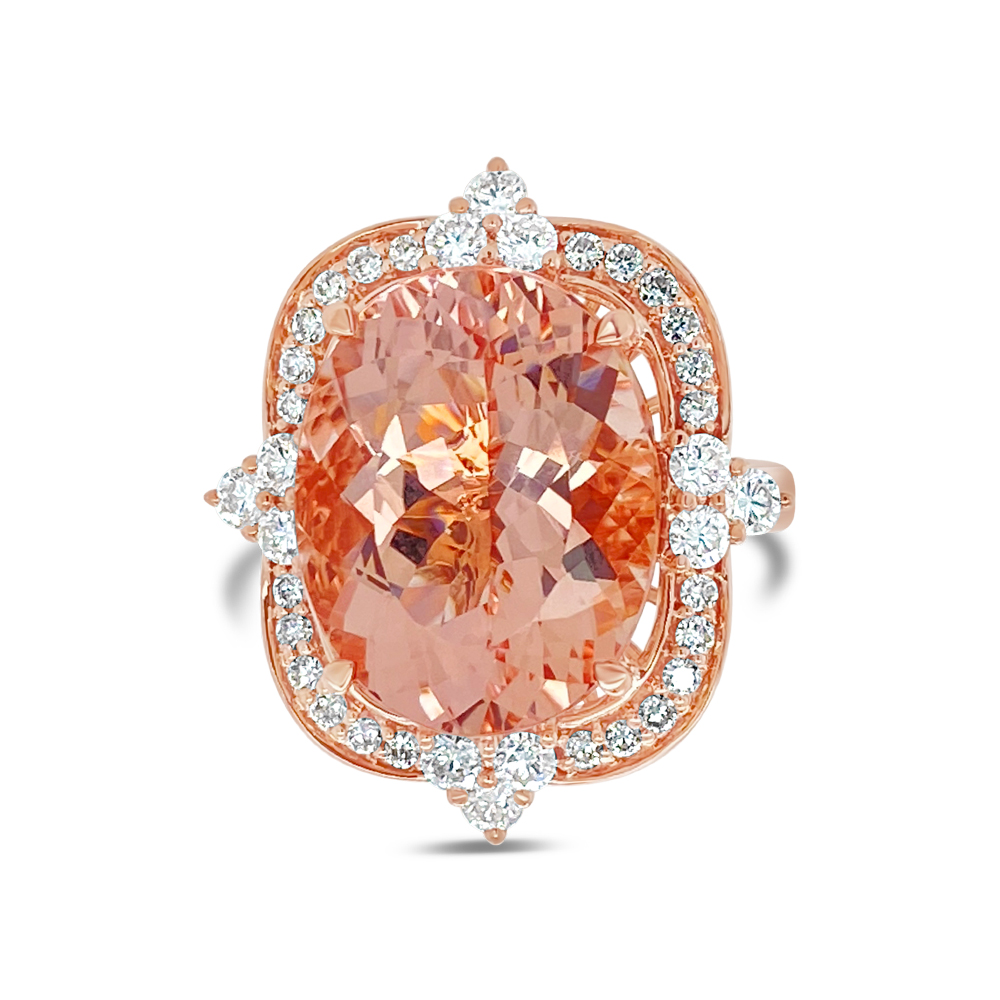 Irisa By Martin Binder Morganite & Diamond Statement Ring